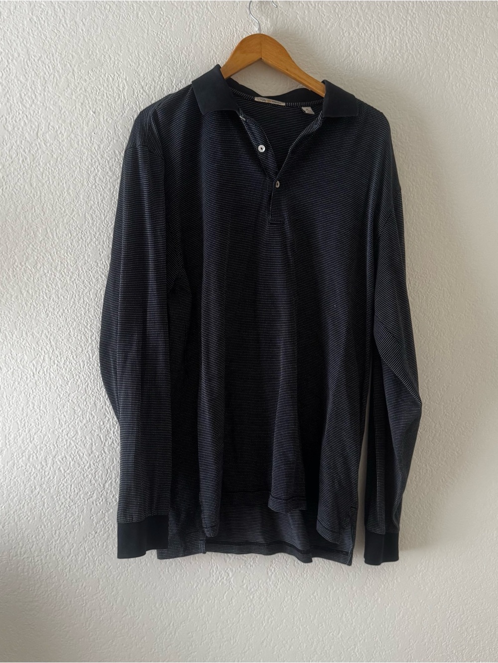 Mens Peter Millar Long Sleeve Polo Size Small